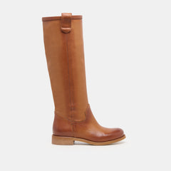 Ramzy Cognac Leather Boots | Dolce Vita Women