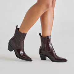 Slim Mulberry Crinkle Patent Booties | Dolce Vita Women