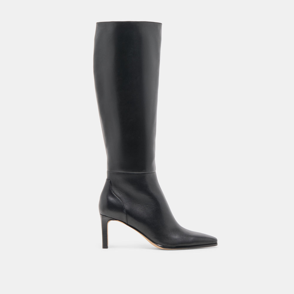 Emmi Black Leather Boots | Women Dolce Vita