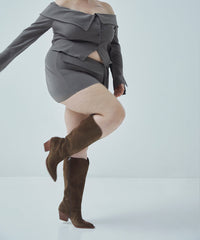 Raj Extra Wide Calf Brown Suede Boots | Women Dolce Vita