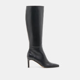 Emmi Black Leather Narrow Calf Boots | Women Dolce Vita