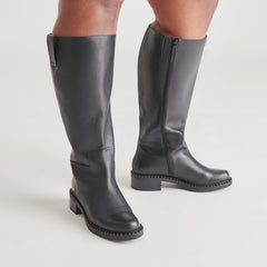 Glory H2O Waterproof Black Leather Extra Wide Calf Boots | Women Dolce Vita