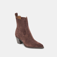 Slim Mahogany Suede Booties | Women Dolce Vita