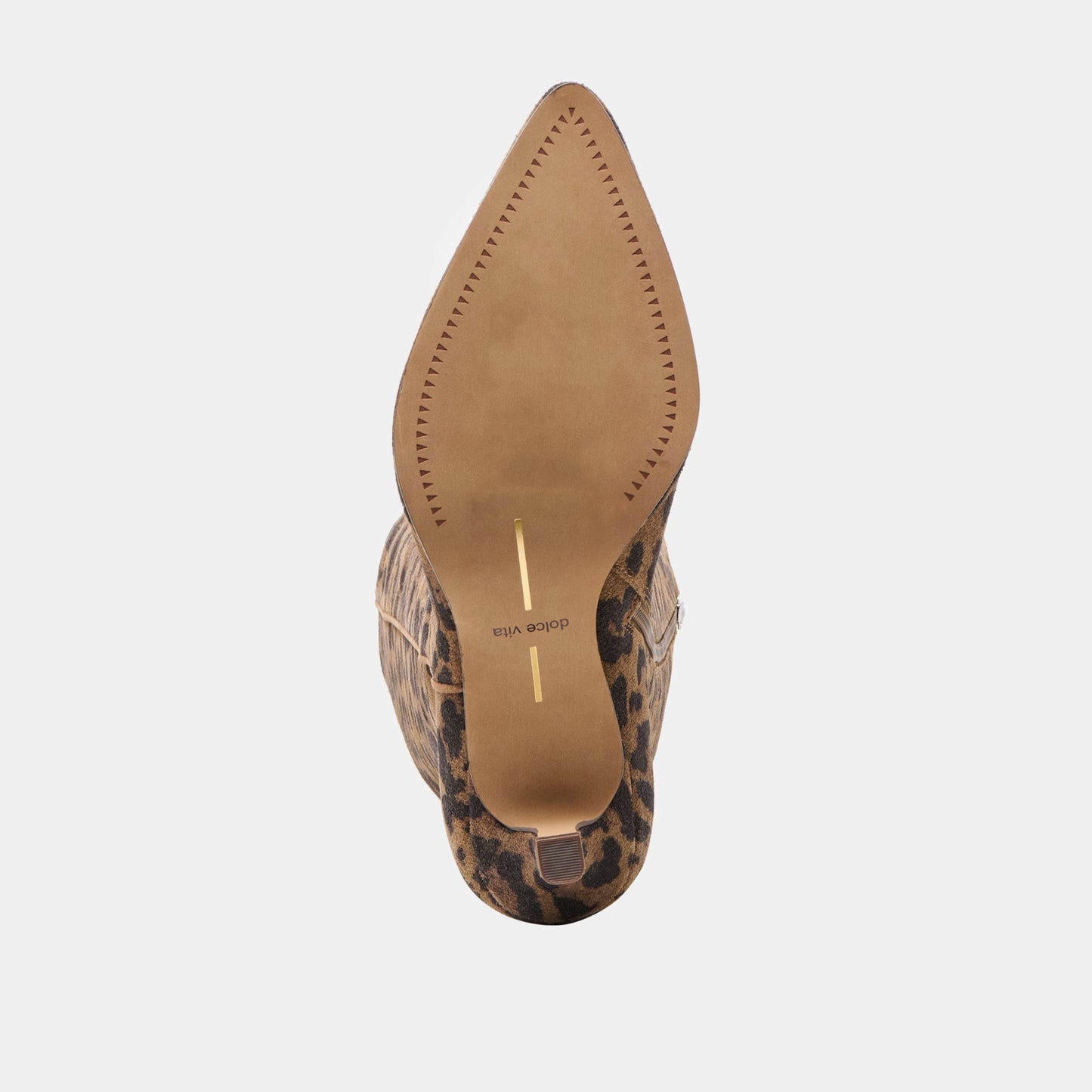 Aldy Brown Leopard Printed Suede Boots - Dolce Vita