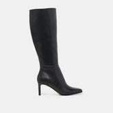 Emmi Black Leather Wide Calf Boots | Women Dolce Vita