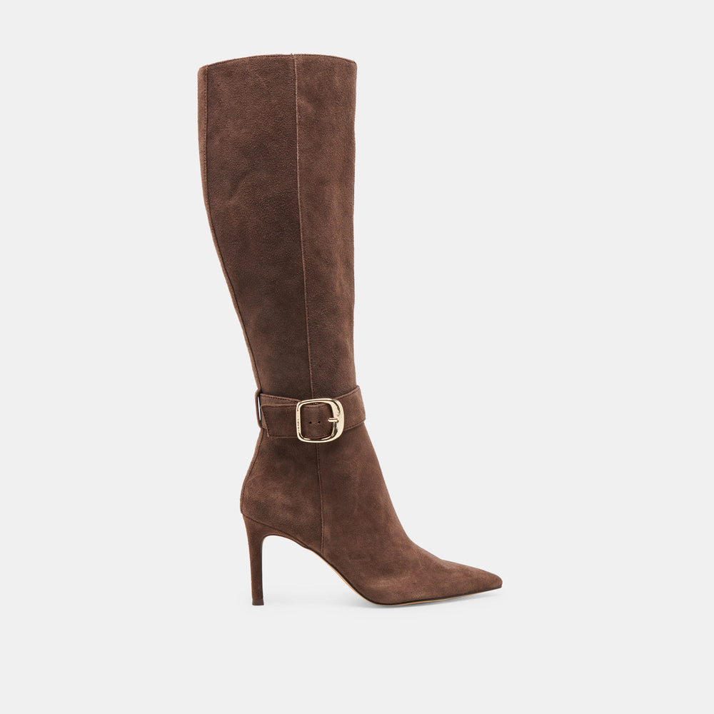 KINZY BOOTS DK BROWN SUEDE | Dolce Vita Women