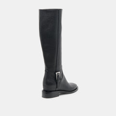 Kilian H2O Waterproof Black Leather Wide Calf Boots | Women Dolce Vita