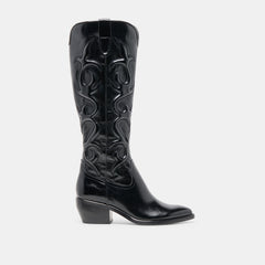 Mirla Black Leather Boots | Women Dolce Vita