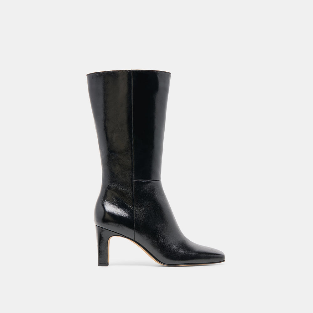 Riggs Black Leather Boots | Women Dolce Vita