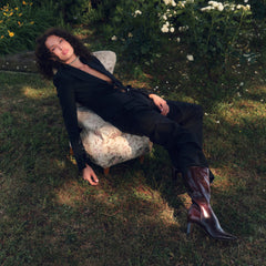 Riggs Chocolate Leather Boots | Women Dolce Vita