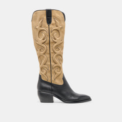 Mirla Black Multi Leather Boots | Dolce Vita Women