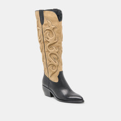 Mirla Black Multi Leather Boots | Dolce Vita Women