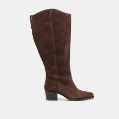 Virona H2O Waterproof Dk Brown Suede Extra Wide Calf Boots | Women Dolce Vita
