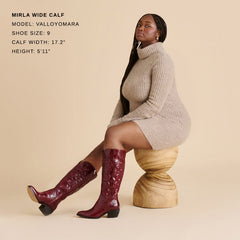 Mirla Oxblood Leather Wide Calf Boots | Dolce Vita Women