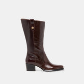 Vern Chocolate Leather Wide Calf Boots | Dolce Vita Women