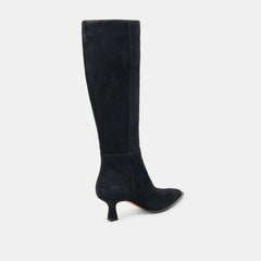 AUGGIE WIDE CALF BOOTS ONYX SUEDE | Women Dolce Vita
