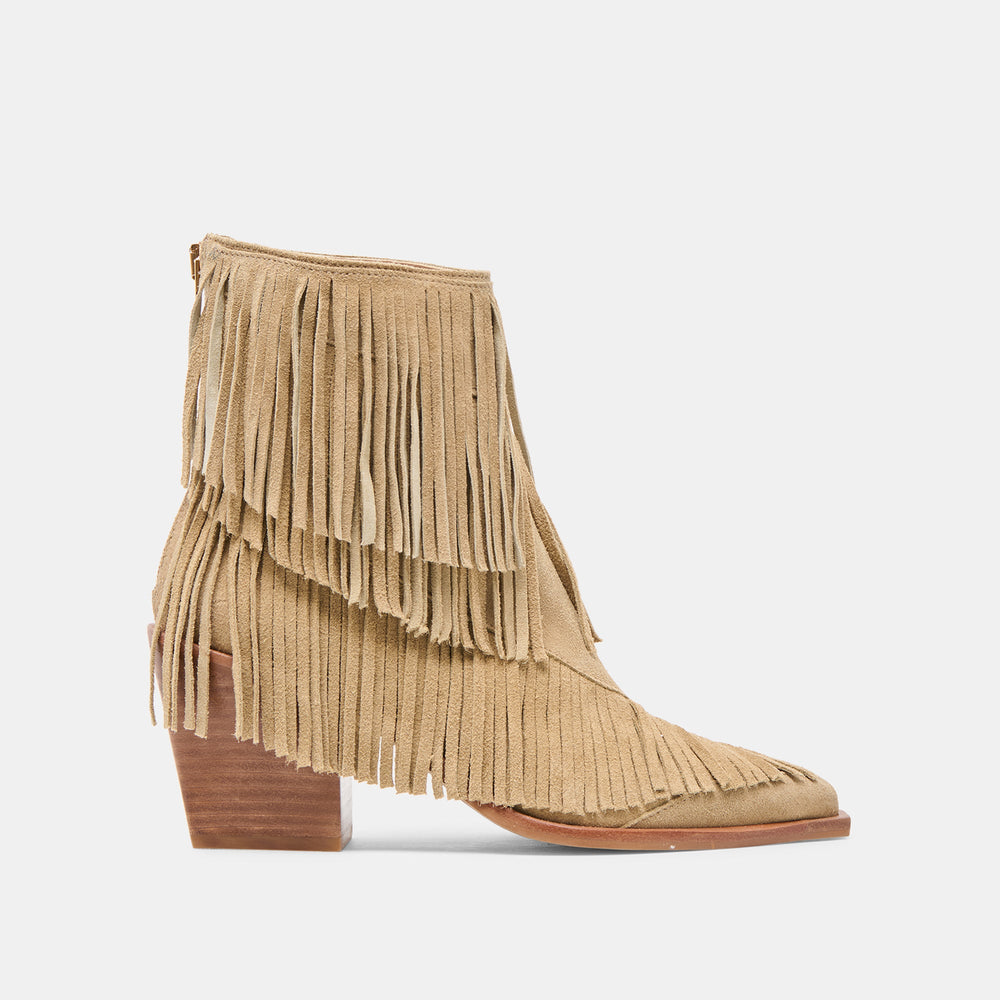 Torey Dk Taupe Suede Booties | Dolce Vita Women