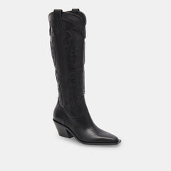 SAMSIN BOOTS BLACK LEATHER | Women Dolce Vita