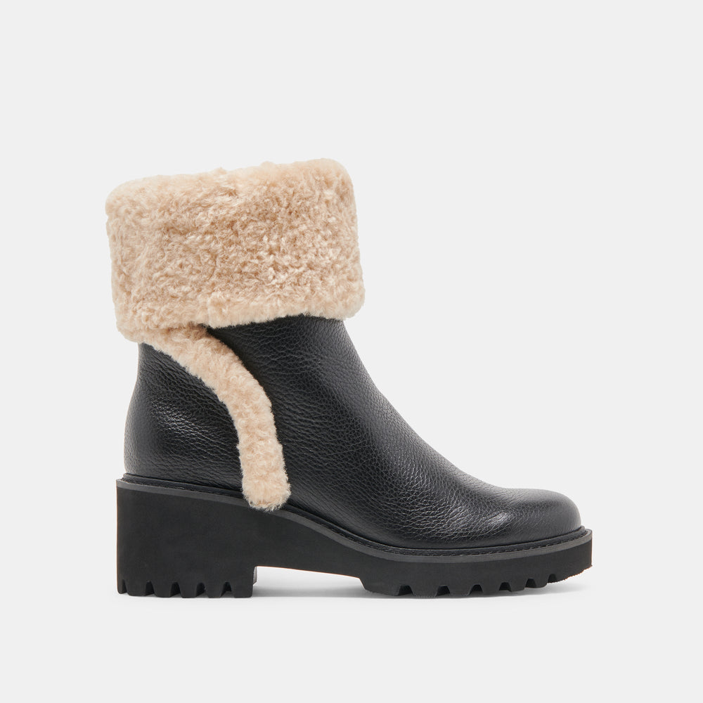 Hug H2O Waterproof Black Leather Boots | Women Dolce Vita