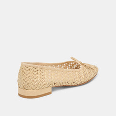 Ulicia Lt Natural Cross Hatch Raffia Ballet Flats | Dolce Vita Women