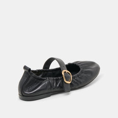 Caely Black Leather Ballet Flats | Women Dolce Vita