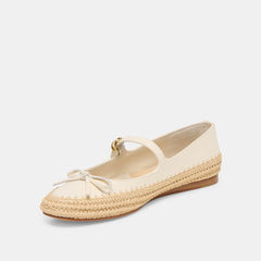 Betony Off White Leather Ballet Flats | Women Dolce Vita