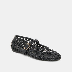 Clair Black Woven Leather Ballet Flats | Dolce Vita Women