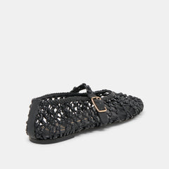 Clair Black Woven Leather Ballet Flats | Dolce Vita Women