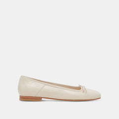 Anisa Ballet Flats CREME CRINKLE PATENT | Women Dolce Vita