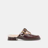 Harlah Plush Chocolate Leather Flats | Dolce Vita Women