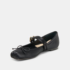 Gibsen Onyx Satin Ballet Flats | Women Dolce Vita