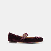 Gibsen Burgundy Velvet Ballet Flats | Women Dolce Vita