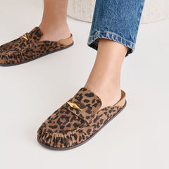 Jodero Brown Leopard Printed Suede Flats | Women Dolce Vita