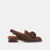 Hamlit Plush Dk Brown Suede Loafers | Dolce Vita Women