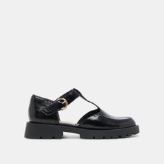 EMILIO FLATS MIDNIGHT CRINKLE PATENT LEATHER | Dolce Vita Women