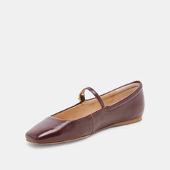 REYES BALLET FLATS CRANBERRY CRINKLE PATENT | Women Dolce Vita