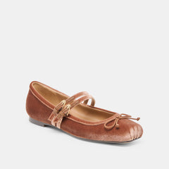 Gibsen Dk Rose Velvet Ballet Flats | Women Dolce Vita