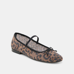 CADEL BALLET FLATS DK LEOPARD MESH | Women Dolce Vita