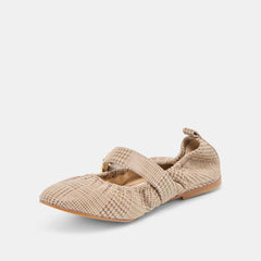 Caely Herringbone Printed Suede Ballet Flats | Dolce Vita Women