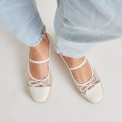 CAMBRE BALLET FLATS WHITE MESH | Women Dolce Vita