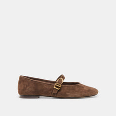 Alizza Dk Brown Suede Ballet Flats | Women Dolce Vita