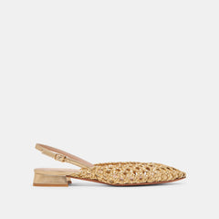 CYNDI FLATS GOLD WOVEN | Dolce Vita Women