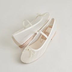 CADEL BALLET FLATS IVORY MESH | Women Dolce Vita