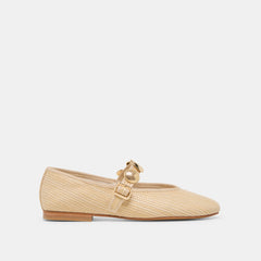 RELAN BALLET FLATS LT NATURAL RAFFIA | Women Dolce Vita