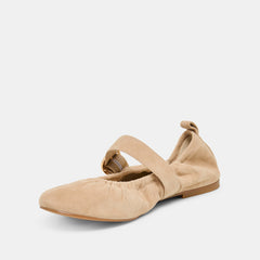 Caely Camel Suede Ballet Flats | Dolce Vita Women