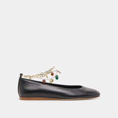 Baiden Black Leather Ballet Flats | Dolce Vita Women