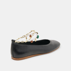 Baiden Black Leather Ballet Flats | Dolce Vita Women