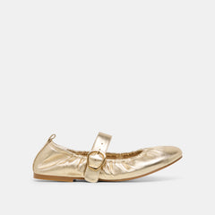 Caely Platinum Leather Ballet Flats | Dolce Vita Women