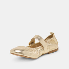 Caely Platinum Leather Ballet Flats | Dolce Vita Women