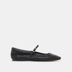 REYES CRYSTAL BALLET FLATS BLACK METALLIC CRYSTAL | Dolce Vita Women